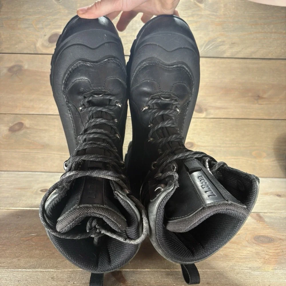 ll bean tek 2.5 mens size 11 shoes black leather insulated waterproof snow boots